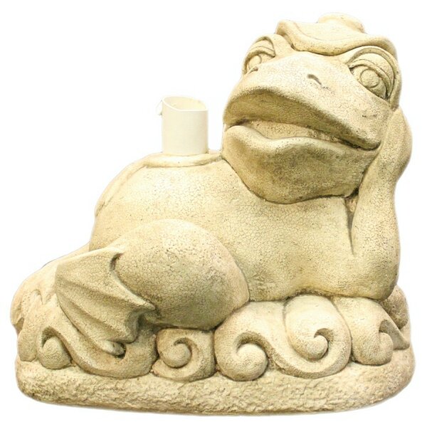 reclining frog statue